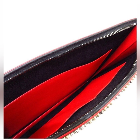 Christian Louboutin - Authentic Monogram Tritac Portfolio Spiked Leather Large - Picture 15 of 16